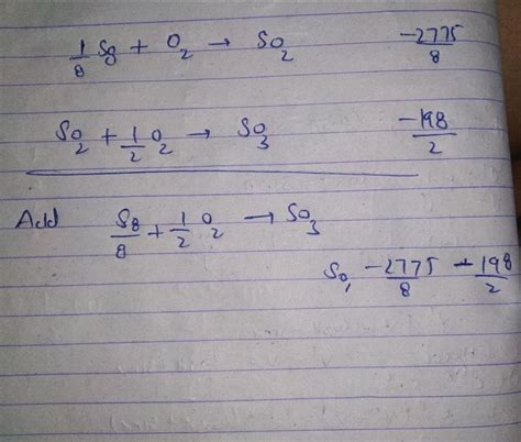 calculate the standard enthalpy of formation of so3 at 298k using the ...