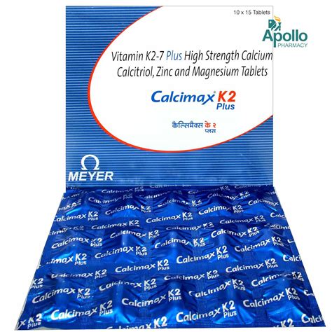 Calcimax K2 Plus Tablet 15's Price, Uses, Side Effects, Composition ...