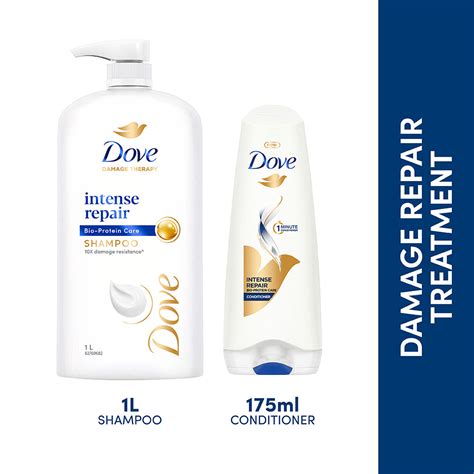 Dove Intense Repair Shampoo 1L & Conditioner 175ml (Combo Pack)