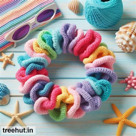 16 Crochet Beach Scrunchy Ideas, Summer Crochet Ideas