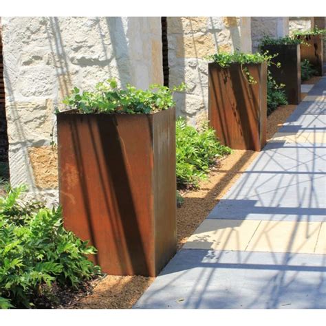 Bentintoshape Columnar Cor-Ten Planter | AuthenTEAK Corten Steel ...