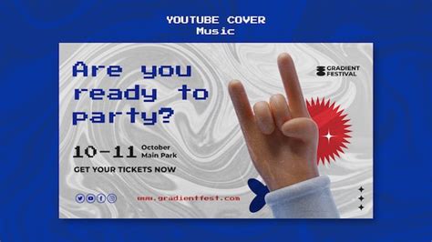 Couverture youtube de performance musicale | PSD Gratuite