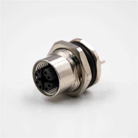 Buy Elecbee8 Pin M12 X Coded Female Connector Panel Receptacles ...