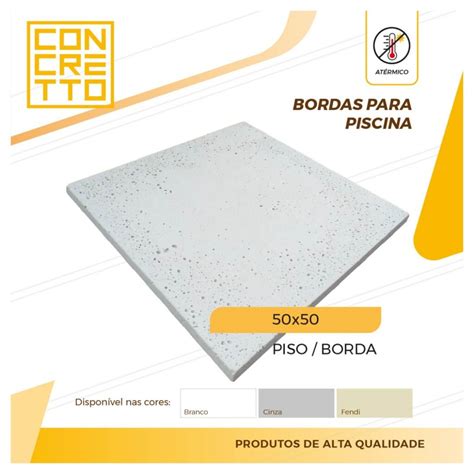PISO BORDA ATÉRMICA 50×50 – Concretto