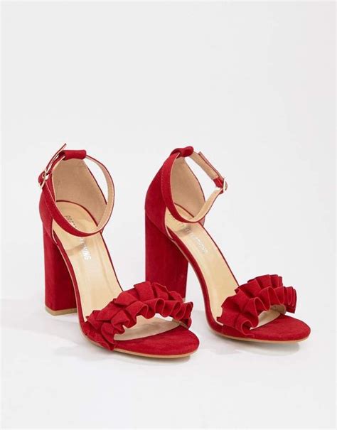 Red block on sale heel sandal