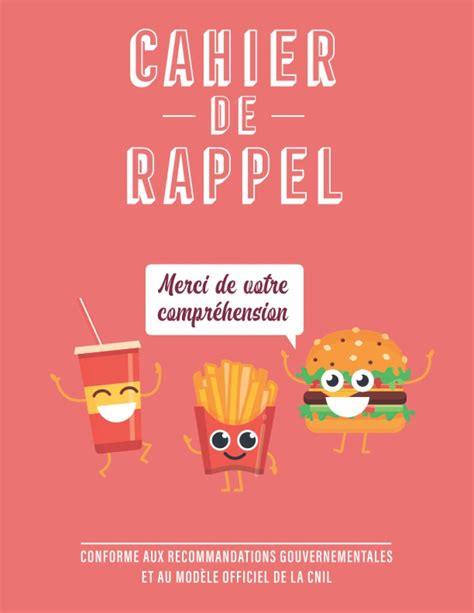 Buy Cahier de Rappel pour restaurant burgers - Conforme aux ...
