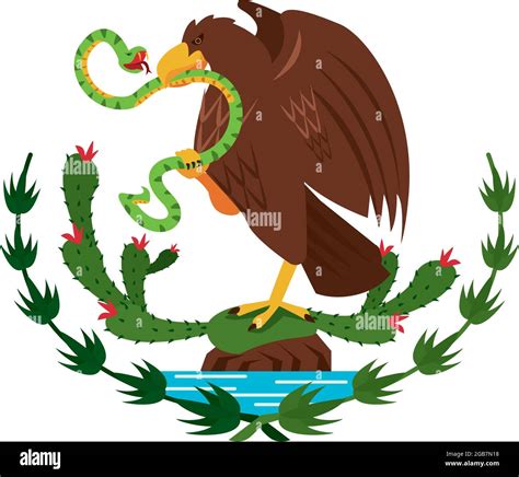 How To Draw The Mexican Flag Eagle Step By Step