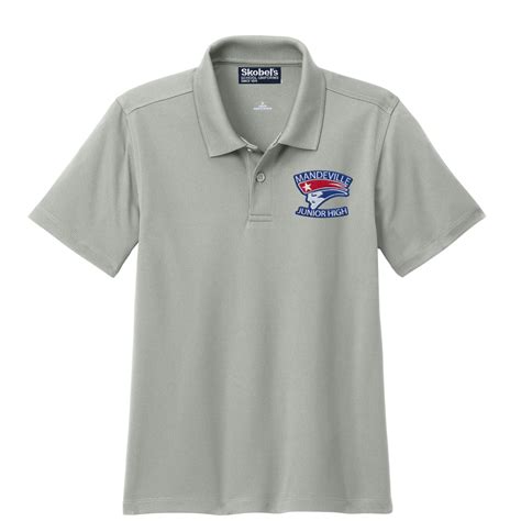 Mandeville Junior High Dryfit Polo - Grey - Skobel's School Uniforms
