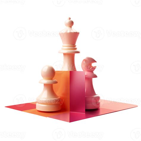 chess in 3D style trending color palette with 23886726 PNG
