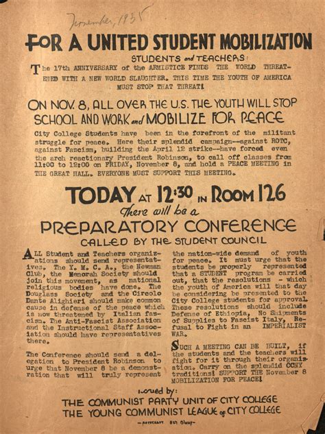 For a United Student Mobilization | Let My People Know | Manifold @CUNY