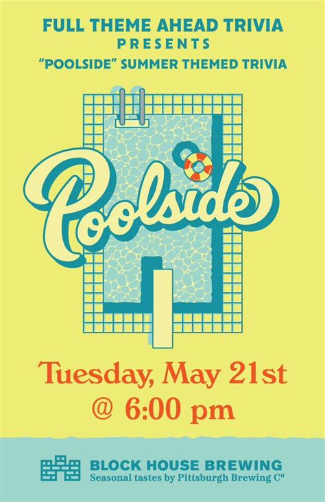 Poolside “Summer Themed Trivia” Hosted by Full Theme Ahead Trivia, Dee ...