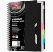 Buy LUXOR Spiral 5 subject A4 Notebook Single Rule 300 Pages (Black ...
