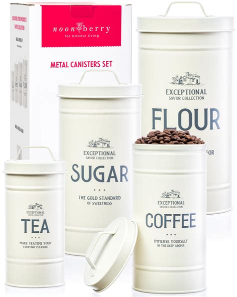 Amazon.com: noonberry Canisters for Kitchen Counter, Set of 4 ...