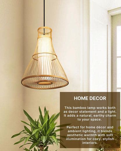 Modern Bamboo Hanging Lamp for Balcony and Hall – Habere India