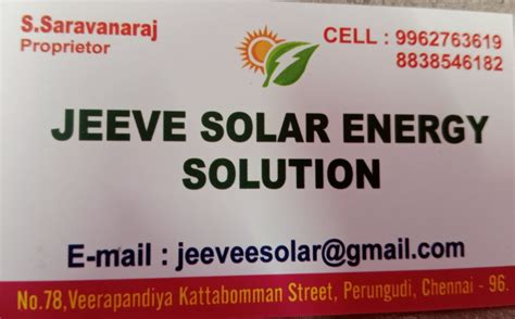 Jeeve Solar Energy Solution | Perungudi | Solar Systems | Ukno - You Know