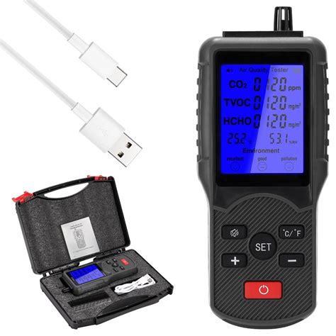 Air Quality Monitor, Accurate Tester for CO2 Formaldehyde Detector ...