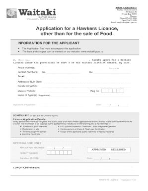 Hawkers Permit - Fill Online, Printable, Fillable, Blank | pdfFiller