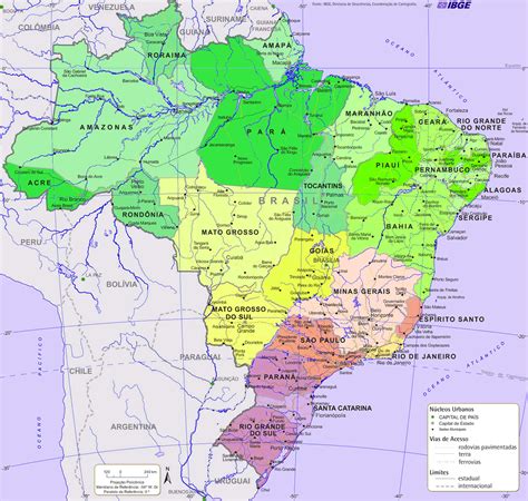 brazil map detailed