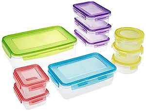 Buy Amazon Brand - Solimo Plastic Container Set- 6.3 Liters, 10 Pieces ...