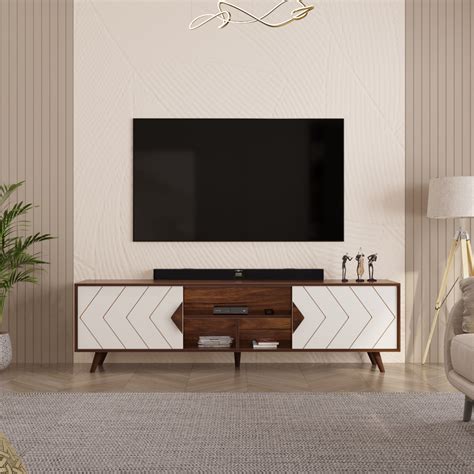 Wilbrome TV Entertainment Unit & Cabinet with Storage Shelves, up to 6 ...