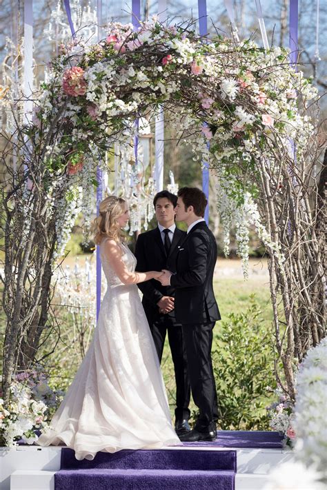 Vampire diaries see new photos of stefan and caroline s wedding – Artofit
