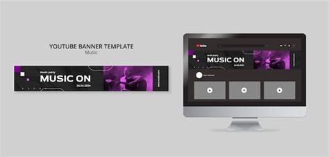 Music event youtube banner template | Free PSD