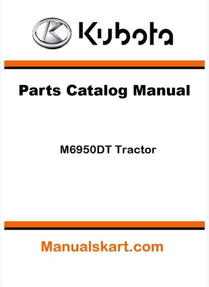 Kubota M6950DT Tractor Parts Catalog Pdf Manual
