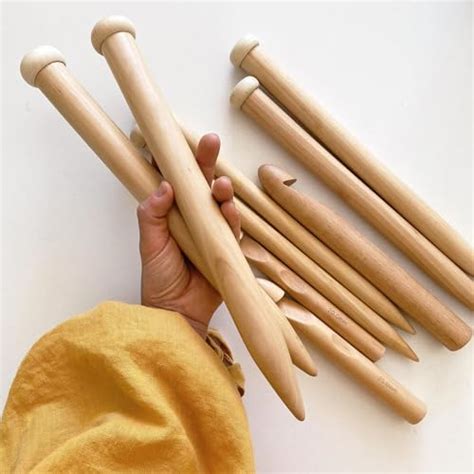 Premium Handcrafted Beech Knitting Needles | Supplies & Accessories ...