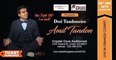 Amit Tandon Live Stand-Up in Orange County, CA, Crystal Cove Auditorium ...