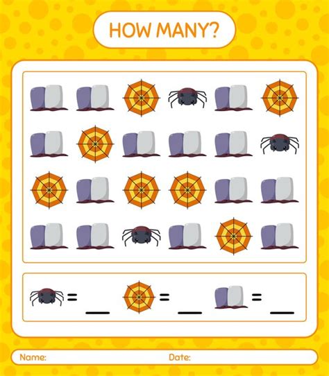 Hoeveel telspel met halloween-pictogram. werkblad voor kleuters ...