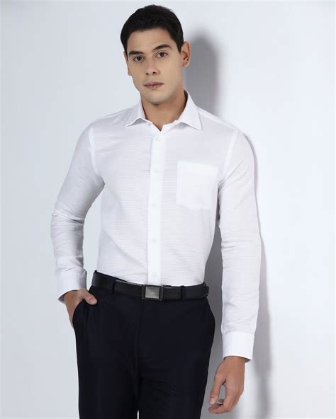 Buy White Solid Shirt for Men Online - Blackberrys