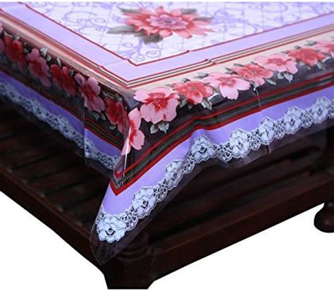 Buy Kuber Industries PVC 4 Seater Transparent Centre Table Cover ...