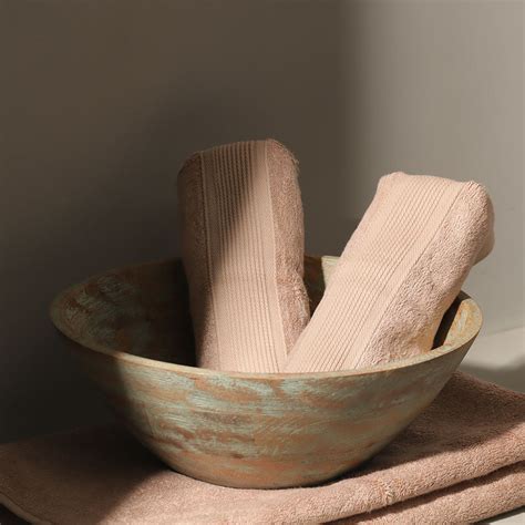 ESQ Living Belize Bamboo Face Towels, Set of 2 - Beige | Modern Quests