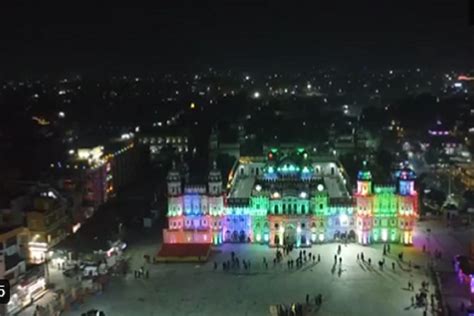 Janaki Temple In Nepal Illuminated In Colourful Lights Ahead Of Ram ...