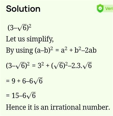 which of the following number is/are rational number √3+√6 - Brainly.in