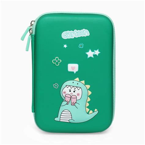 School Kids Hard Case dino Print Pencil Pouch big size – Kidspark