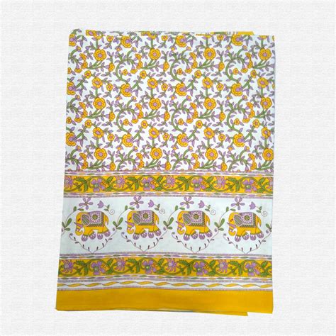 Buy Online Jaipuri Floral Print Cotton Single Bed sheet With Pillow at ...