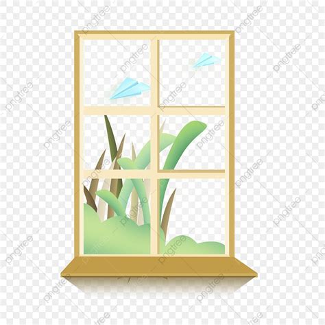 Hand Drawn Elements Hd Transparent, Hand Drawn Cartoon Window Png ...