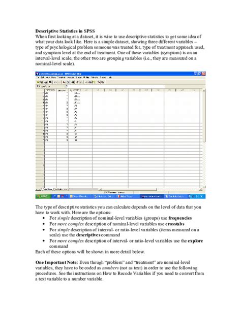 Descriptibe Statistics SPSS for Scale Variables 的图像结果