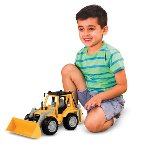 Driven by Battat – Large 17 Inch Backhoe Loader Toy for Kids – Front ...