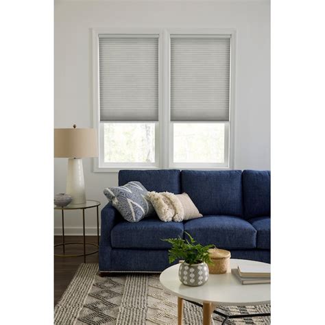 LEVOLOR 47-in x 72-in Textured Graphite Light Filtering Cordless ...