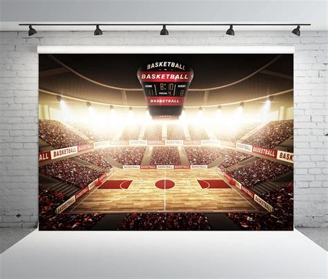 Buy BELECO Basketball Court Backdrop 7x5ft Fabric Basketball Sports ...