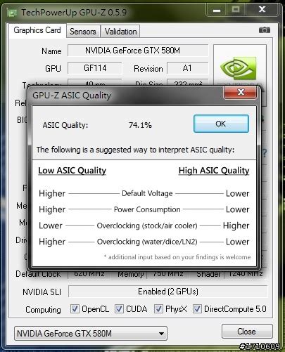 [蓋大樓]新版GPU-Z0.5.9大家ASIC QUALITY是多少呢? - Mobile01