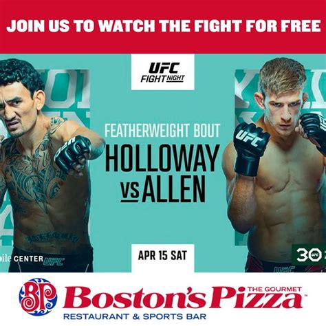 UFC Fight Night: Holloway vs Allen , Boston's Restaurant & Sports Bar ...