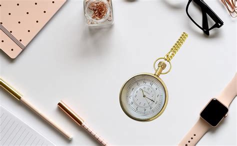 Artshai Antique Golden Pocket watch with wooden box,dial white, hindi ...