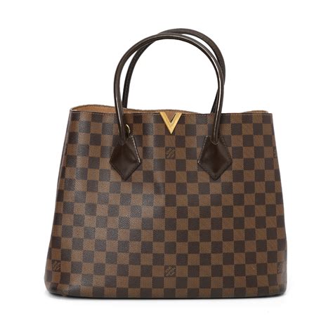 Shop Pre-Owned Authentic Louis Vuitton Damier Ebene Kensington Tote One ...