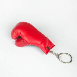 AB WORLD CLASS Faux Leather, two colour Boxing Glove design keyring ...