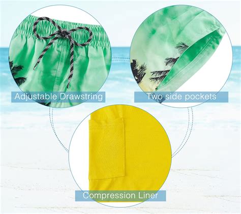 Snapklik.com : Bathing Suit For Boys Boxer Brief Liner Palm Tree Swim ...