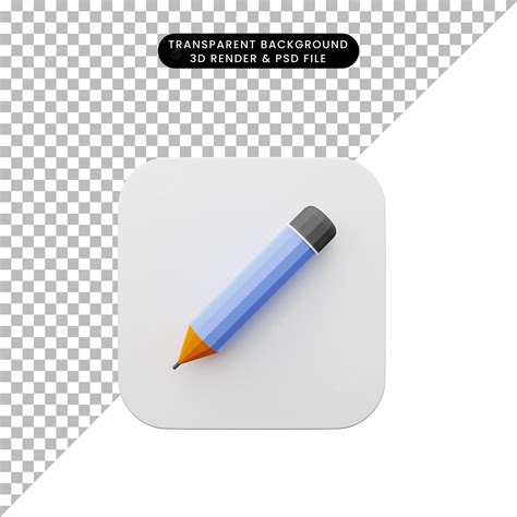 Blue Pencil Icon - Transparent PNG & PSD Download | Free Design Asset ...