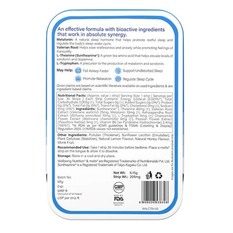 Melatonin 10mg – melts® Restful Sleep with L-Theanine